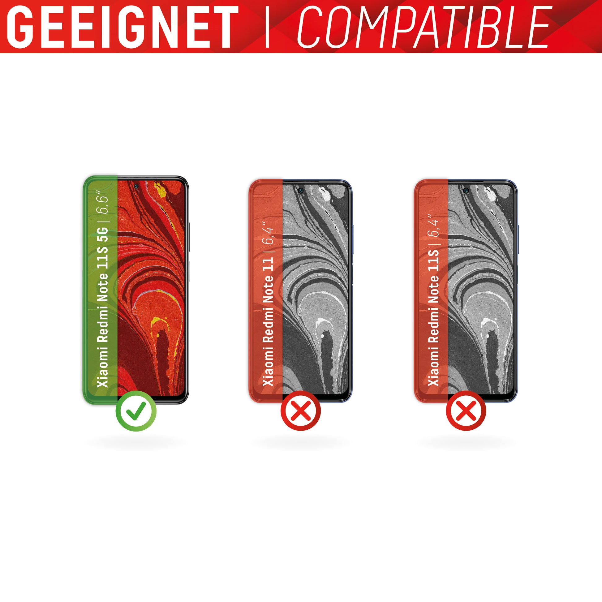 Displex Displayschutz (Panzerglas), 9H – für Redmi Note 11S 5G