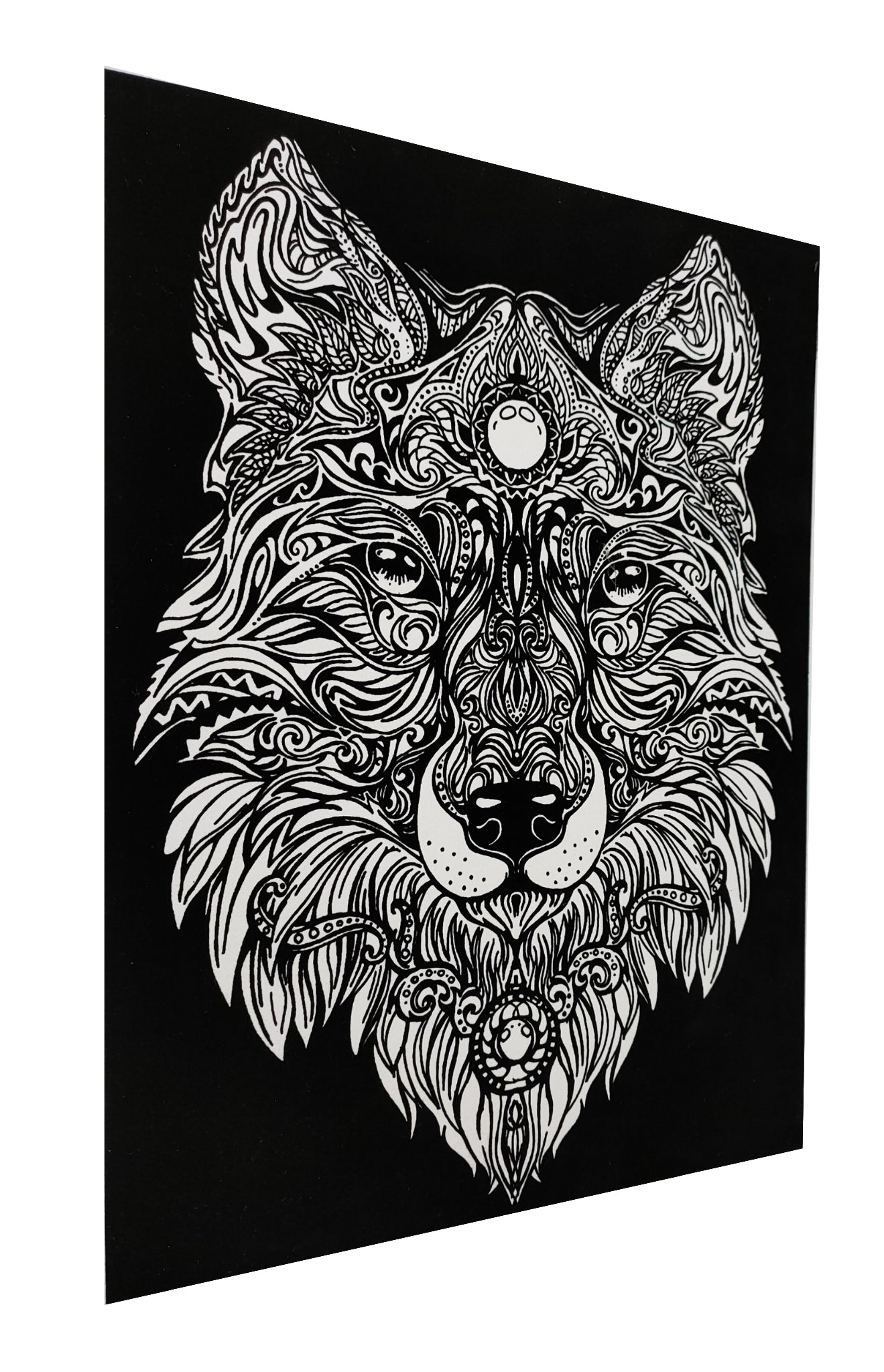 Tataruga Samtbild Malkarton, Karton, 21 × 29,7 cm, Schwarz