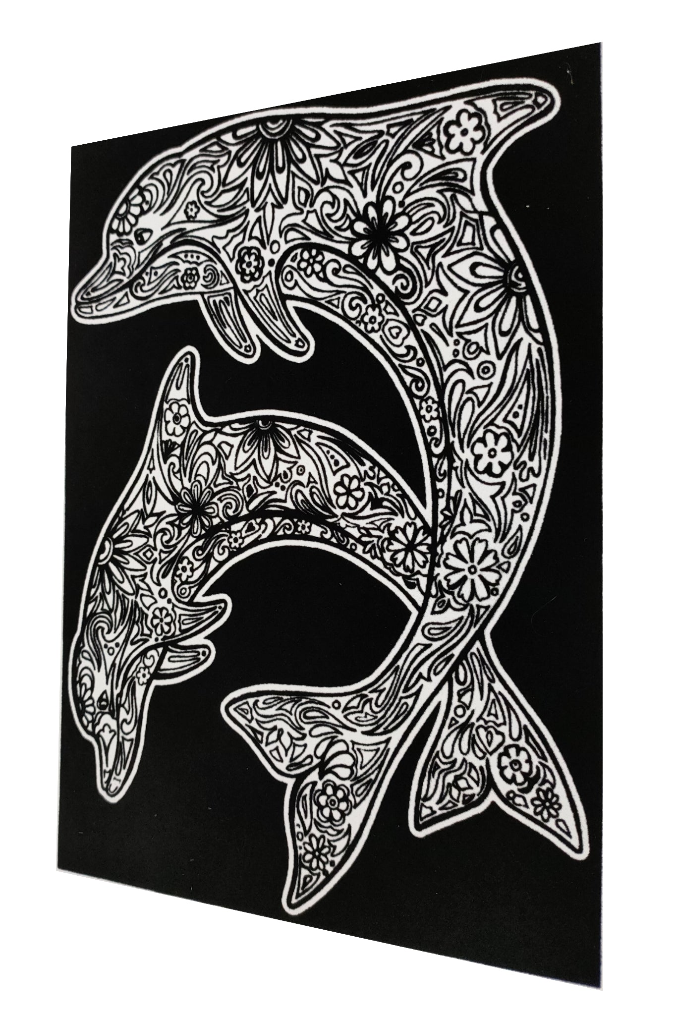 Tataruga Samtbild Malkarton, Karton, 21 × 29,7 cm, schwarz