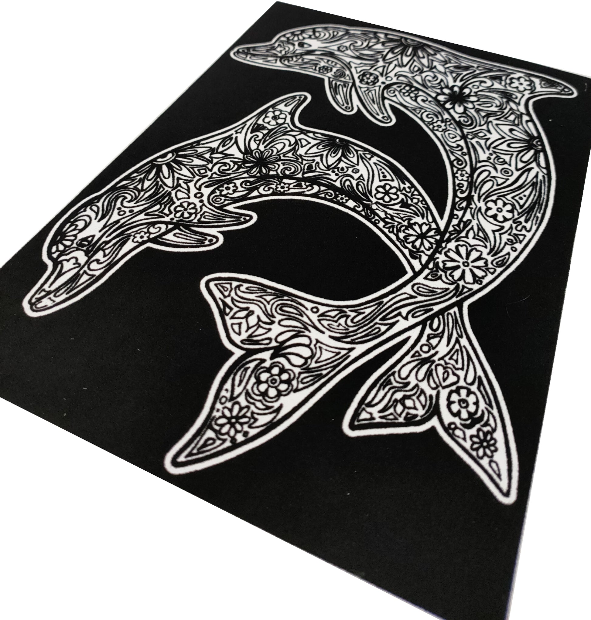 Tataruga Samtbild Malkarton, Karton, 21 × 29,7 cm, schwarz