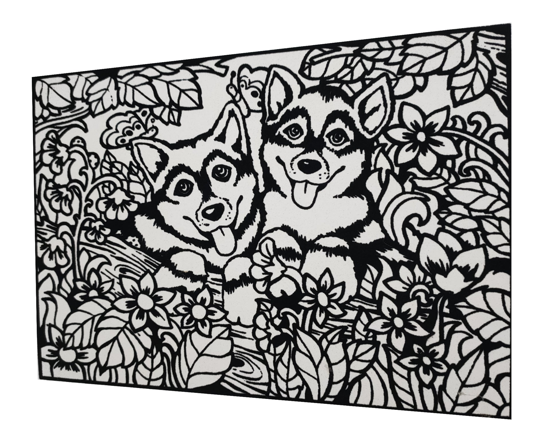 Tataruga Samtbild A4, Karton/Samt, 21 × 29,7 cm, 1 Stk