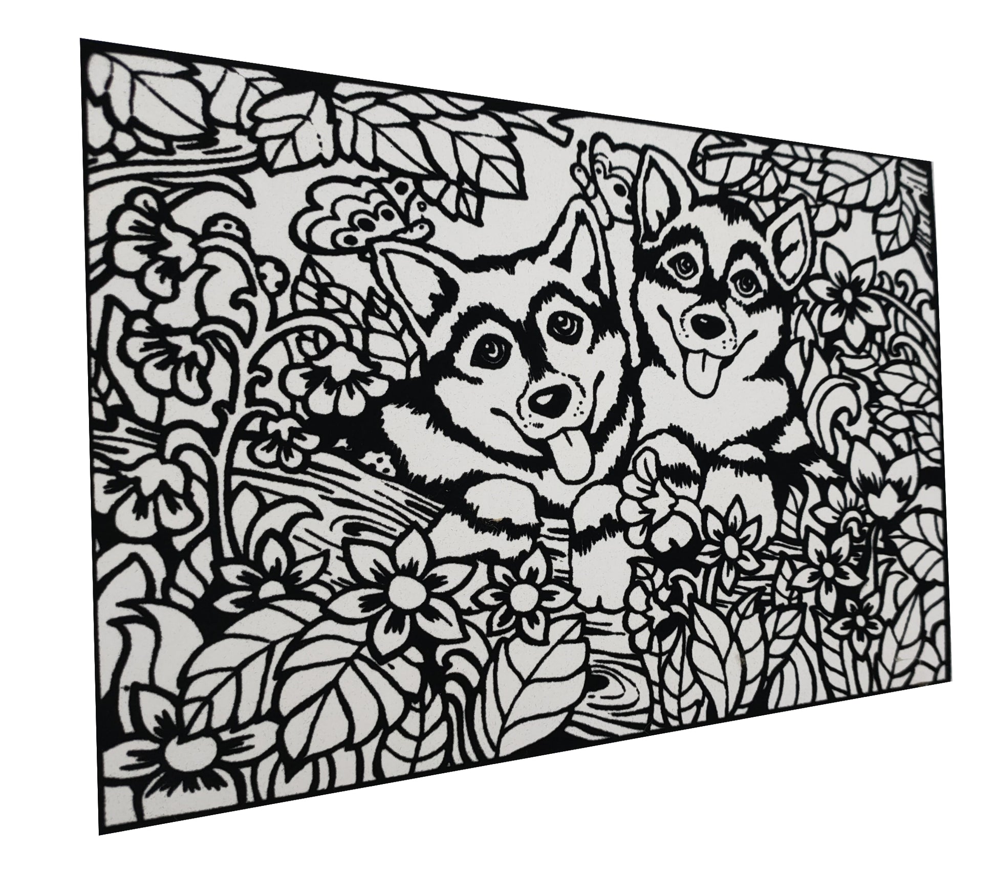 Tataruga Samtbild A4, Karton/Samt, 21 × 29,7 cm, 1 Stk