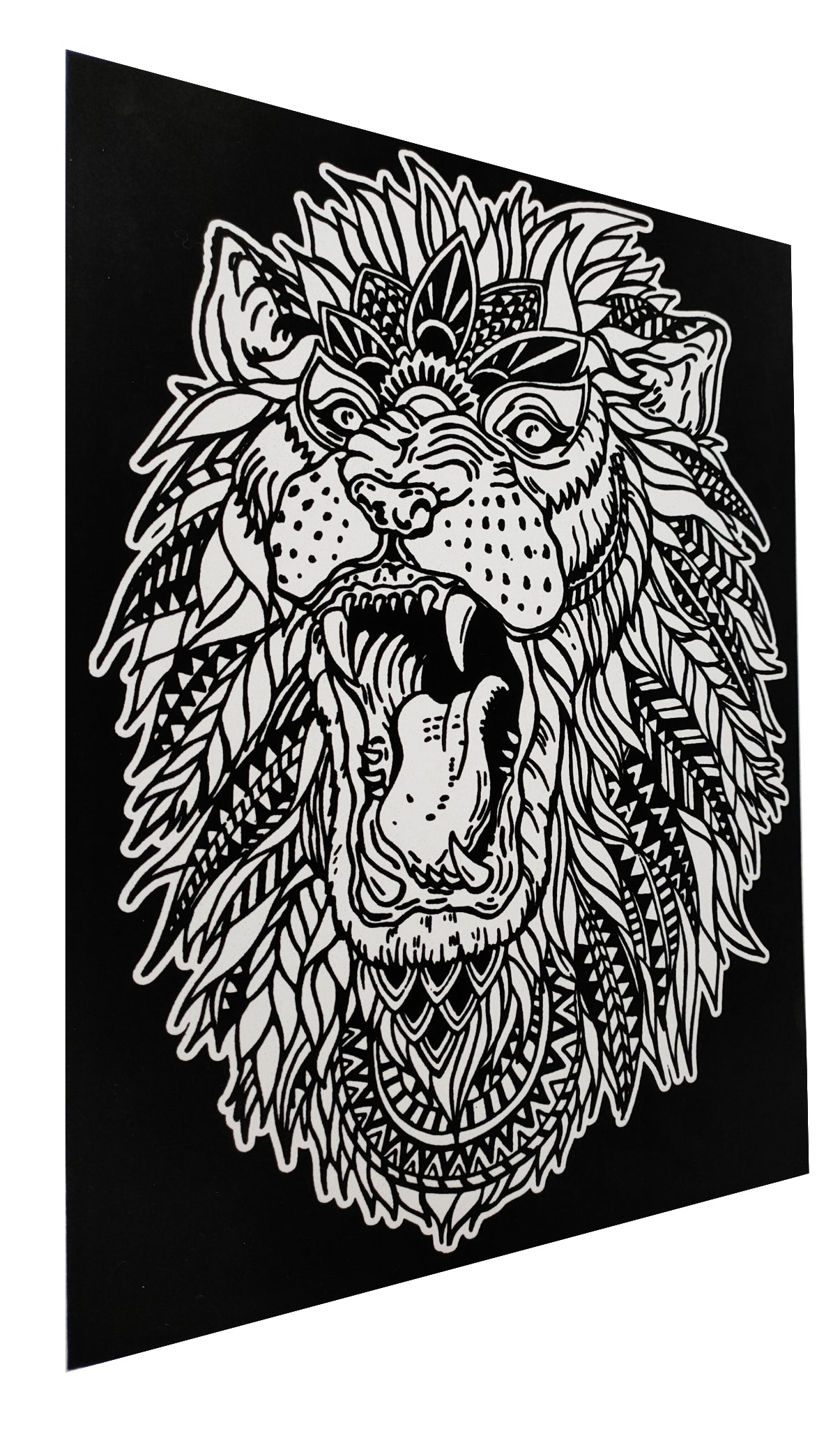 Tataruga Löwe Malkarton, Karton, 21 × 29,7 cm, schwarz