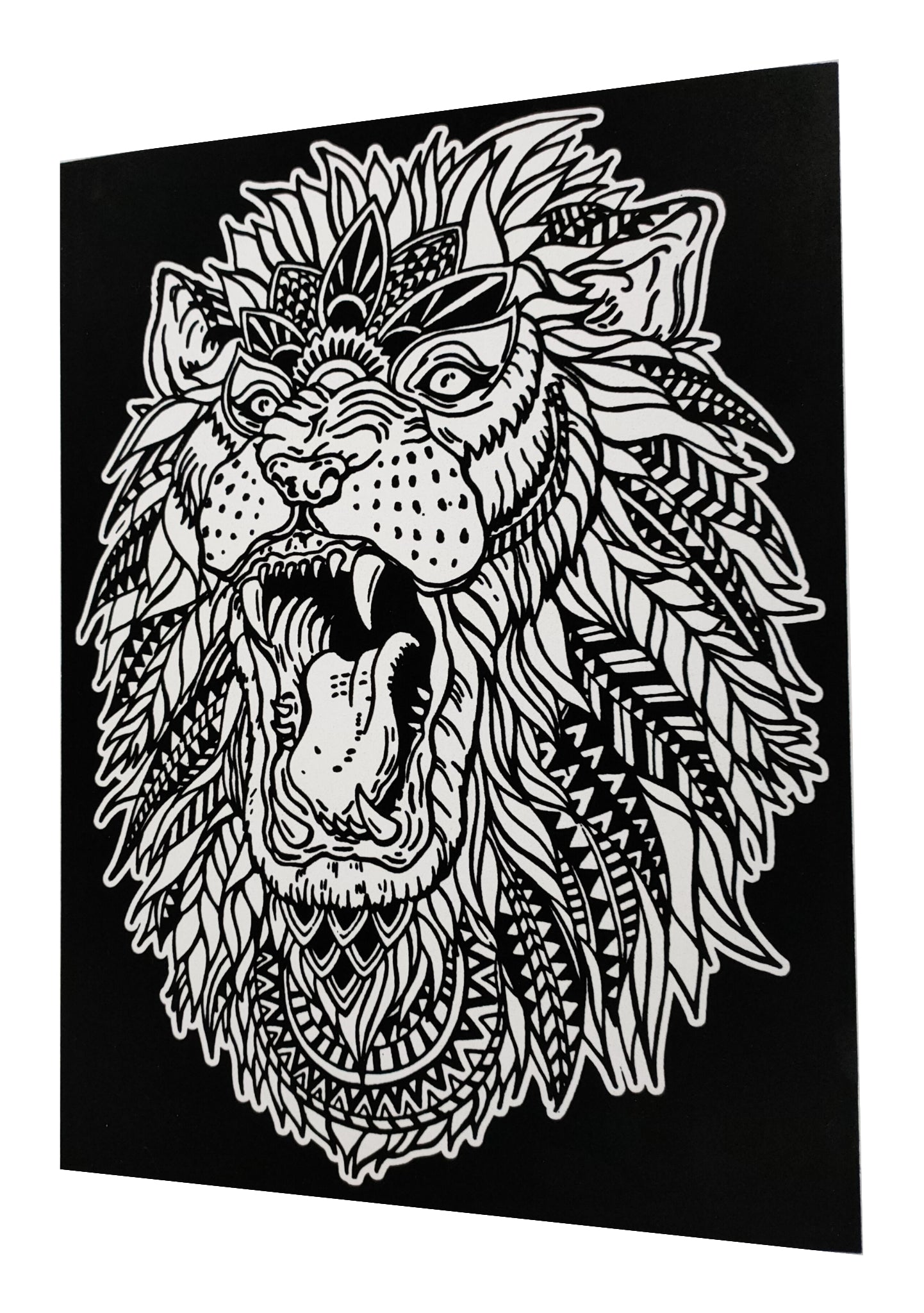 Tataruga Löwe Malkarton, Karton, 21 × 29,7 cm, schwarz