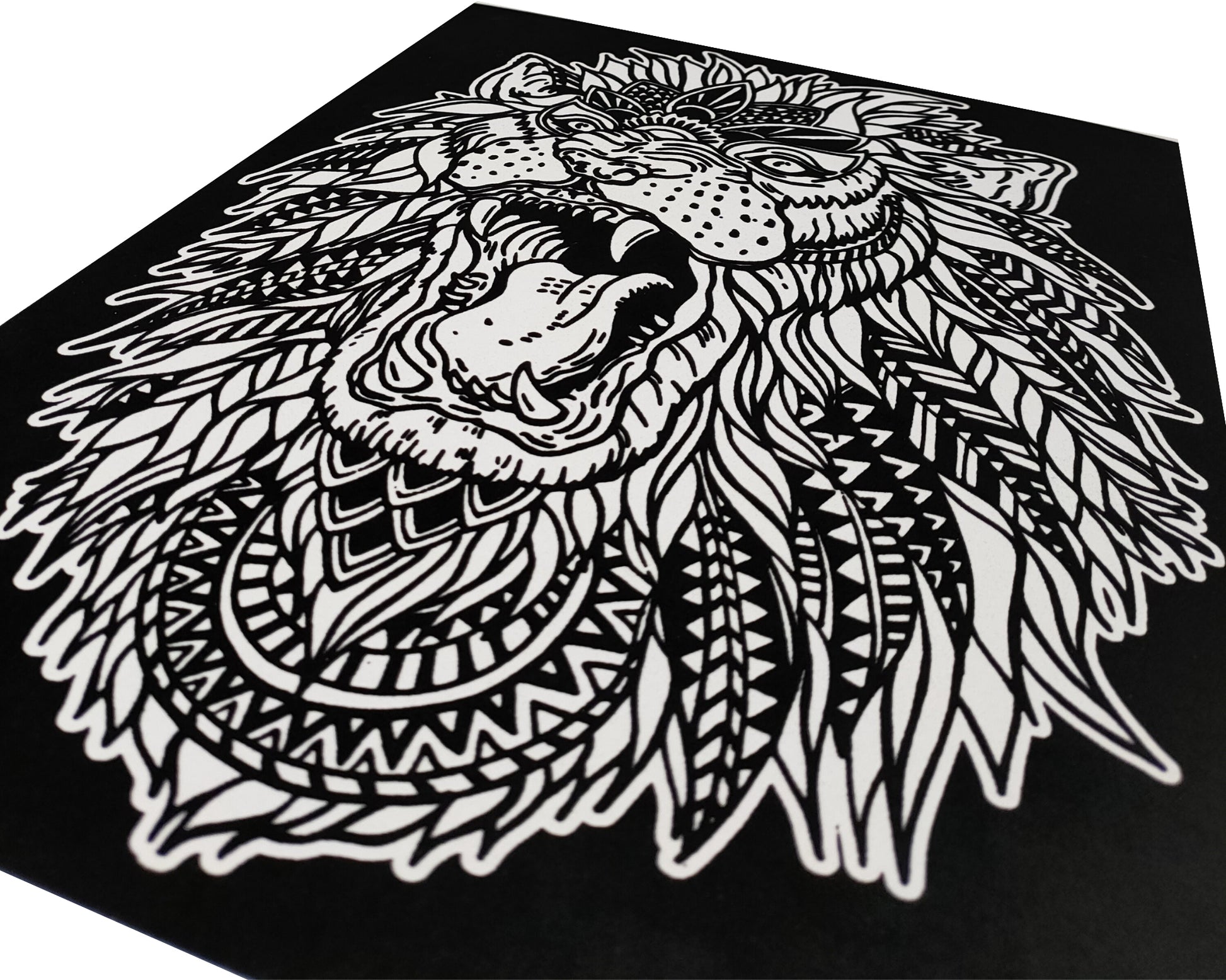 Tataruga Löwe Malkarton, Karton, 21 × 29,7 cm, schwarz