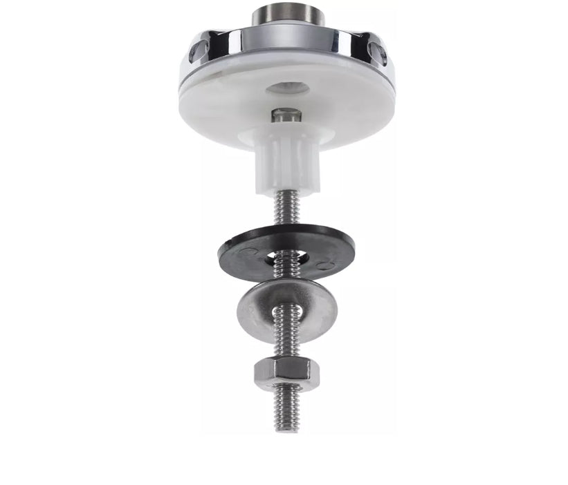 Diaqua Befestigungsset für Toilettsitz für Modell Menton – Silber, Weiss