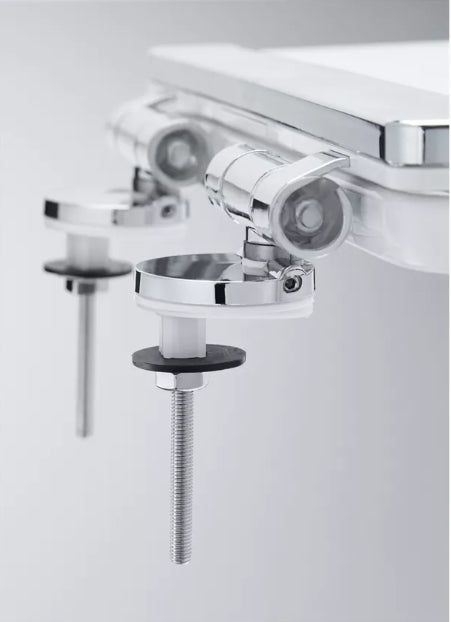Diaqua Befestigungsset für Toilettsitz für Modell Menton – Silber, Weiss