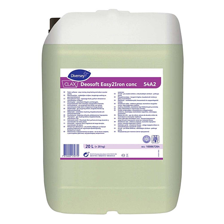 Diversey Spezialwaschmittel Clax Deosoft Easy2Iron co.57B1 – Flüssig – 20 l – bügelfreundlich
