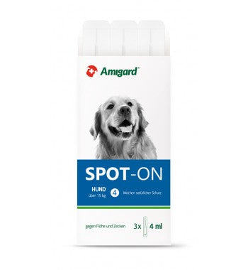 Amigard Spot-on Hund – 12 ml (3 × 4 ml) – für Hunde 15–30 kg