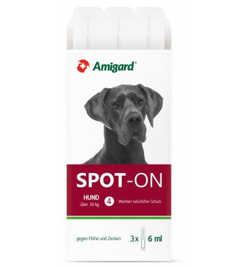Amigard Spot-on (Floh- & Zeckengel) – 3 × 6 ml – für Hunde ab 30 kg
