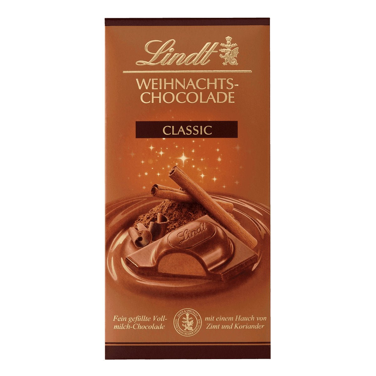 Lindt Weihnachtstafel Schokolade – Vollmilch, Zimt & Koriander – 100 g