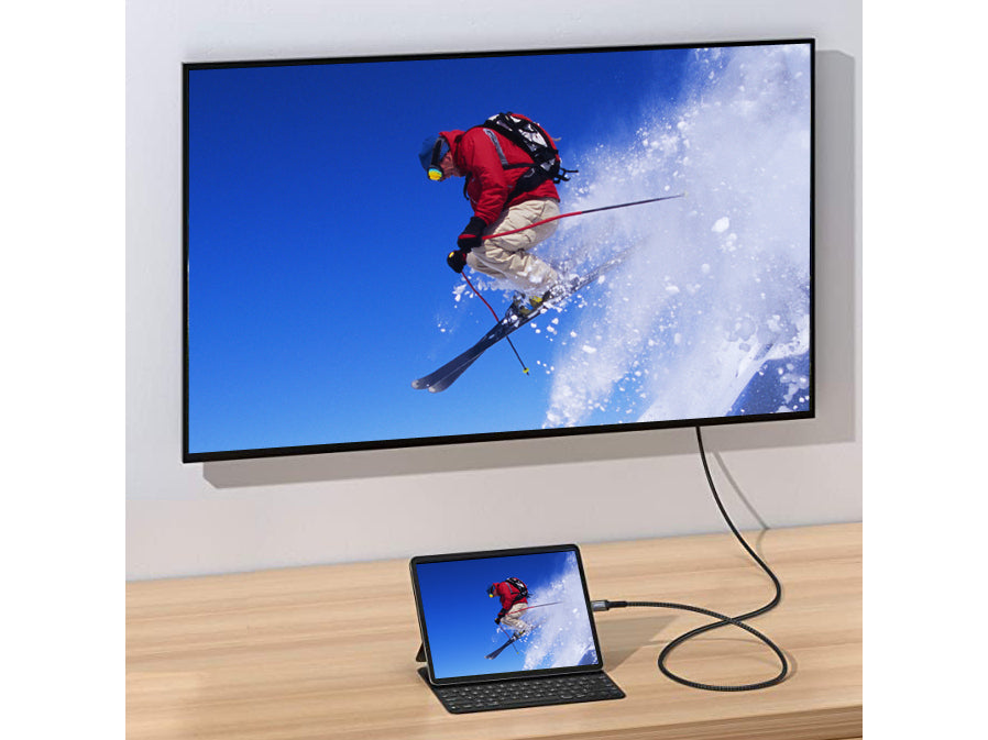 Equip USB-C auf HDMI Kabel 4K 240 Hz – 2 m – Grau/Schwarz