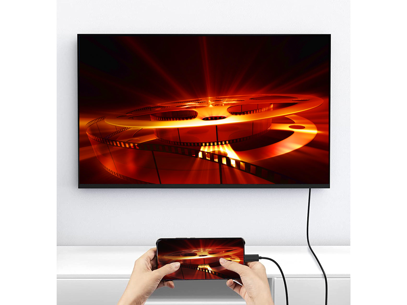 Equip USB-C auf HDMI Kabel 4K 240 Hz – 2 m – Grau/Schwarz