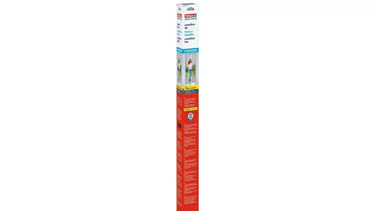 TESA IS Lamella Fliegengitter Tür – 120 × 250 cm – anthrazit – Acrylat-Polymer – Lamellen – für Türen