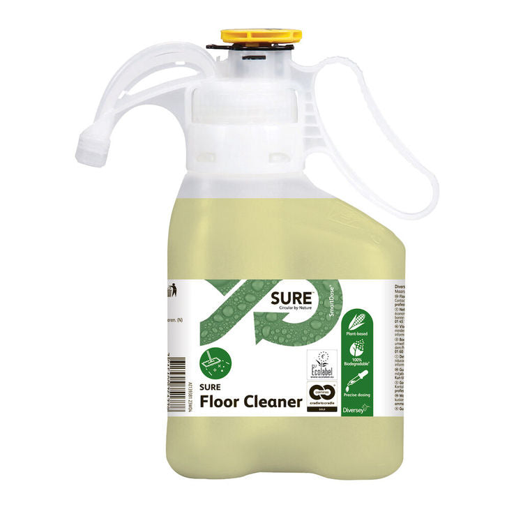 Diversey SURE Bodenreiniger für wasserfeste Böden – parfümfrei, Konzentrat – 1,4 l