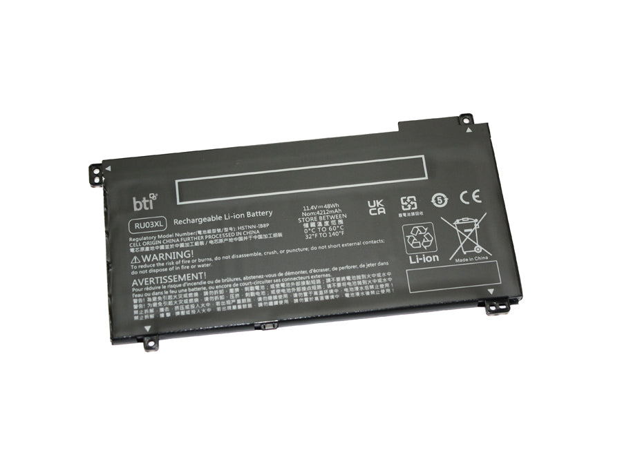 BTI Notebook-Akku – für HP – 48 Wh, 11,4 V – Schwarz