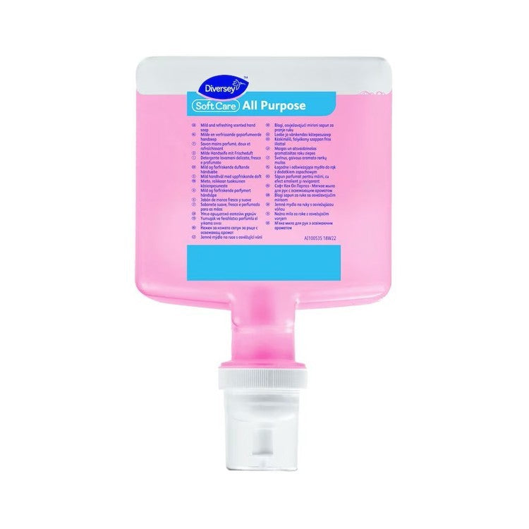 Diversey Seifenkartusche Soft Care All Purpose – 1,3 l – rosa