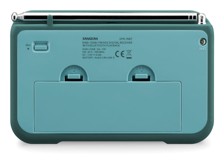 Sangean DPR-76 BT – DAB+/UKW-Tischradio, Bluetooth – Grün
