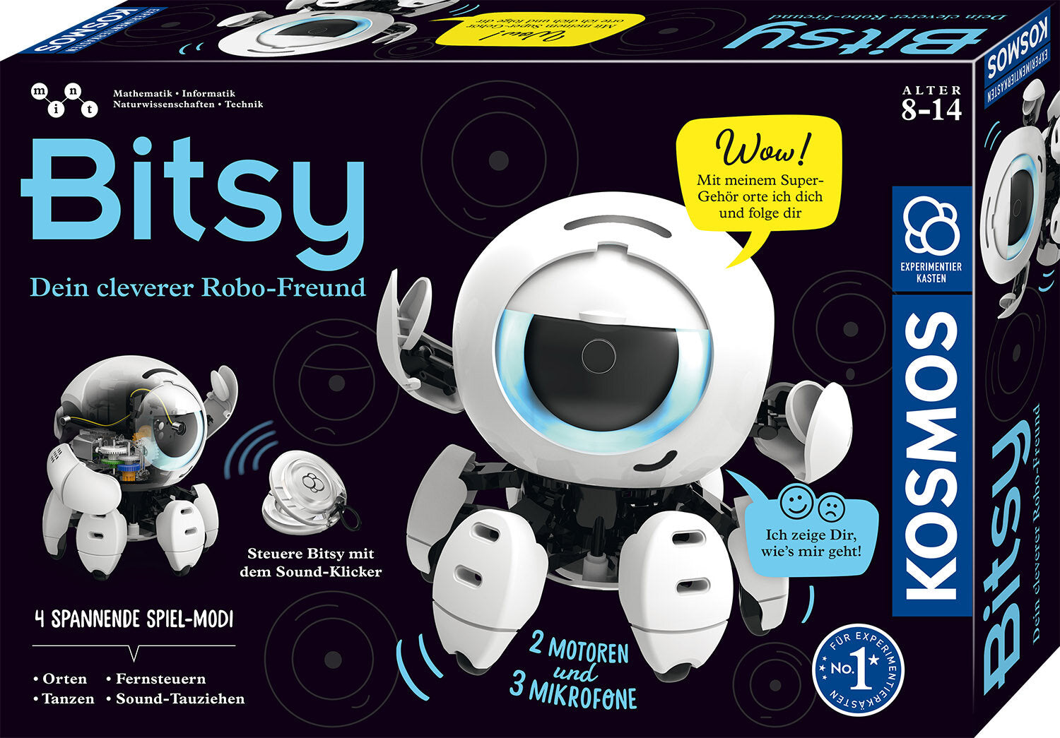 Kosmos Bitsy Konstruktionsspiel – Robotik – Interaktiv, Licht & Ton – 29 × 8 × 41,7 cm – 1 Stück – ab 8 J.