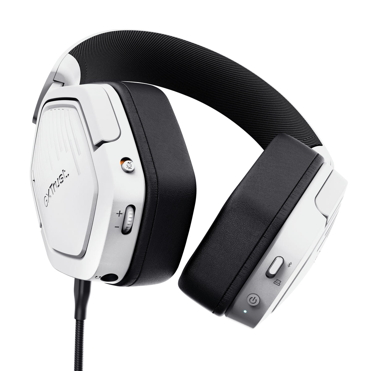 Trust GXT793W Carus Gaming-Headset – Over-Ear, Stereo, Kabel + BT, 3,5 mm Klinke, USB-C, Weiss