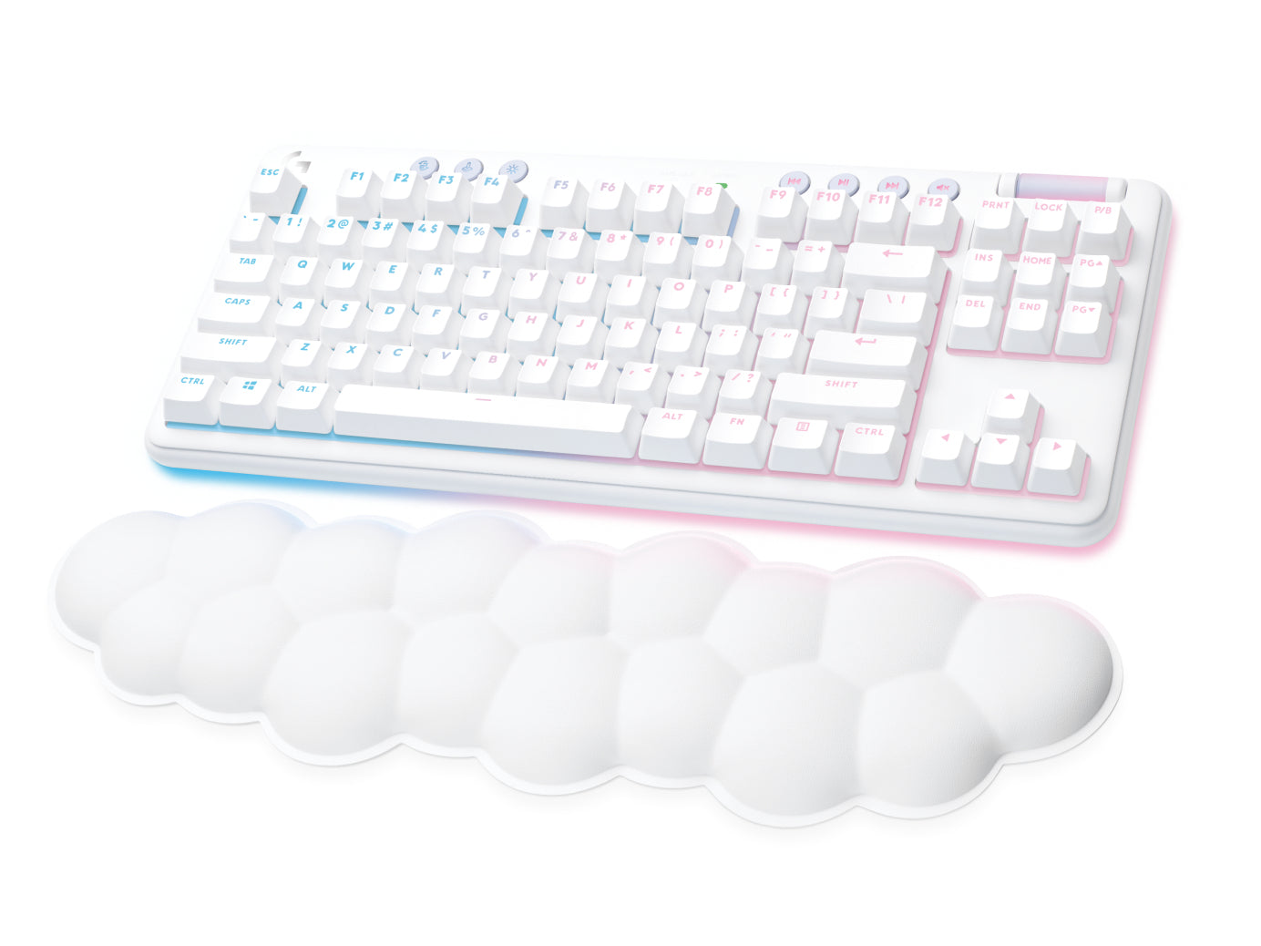 Logitech G G715 – Gaming TKL – Mechanisch – Bluetooth & 2,4 GHz (Nano-Empfänger) – QWERTY (UK) – RGB – Weiss