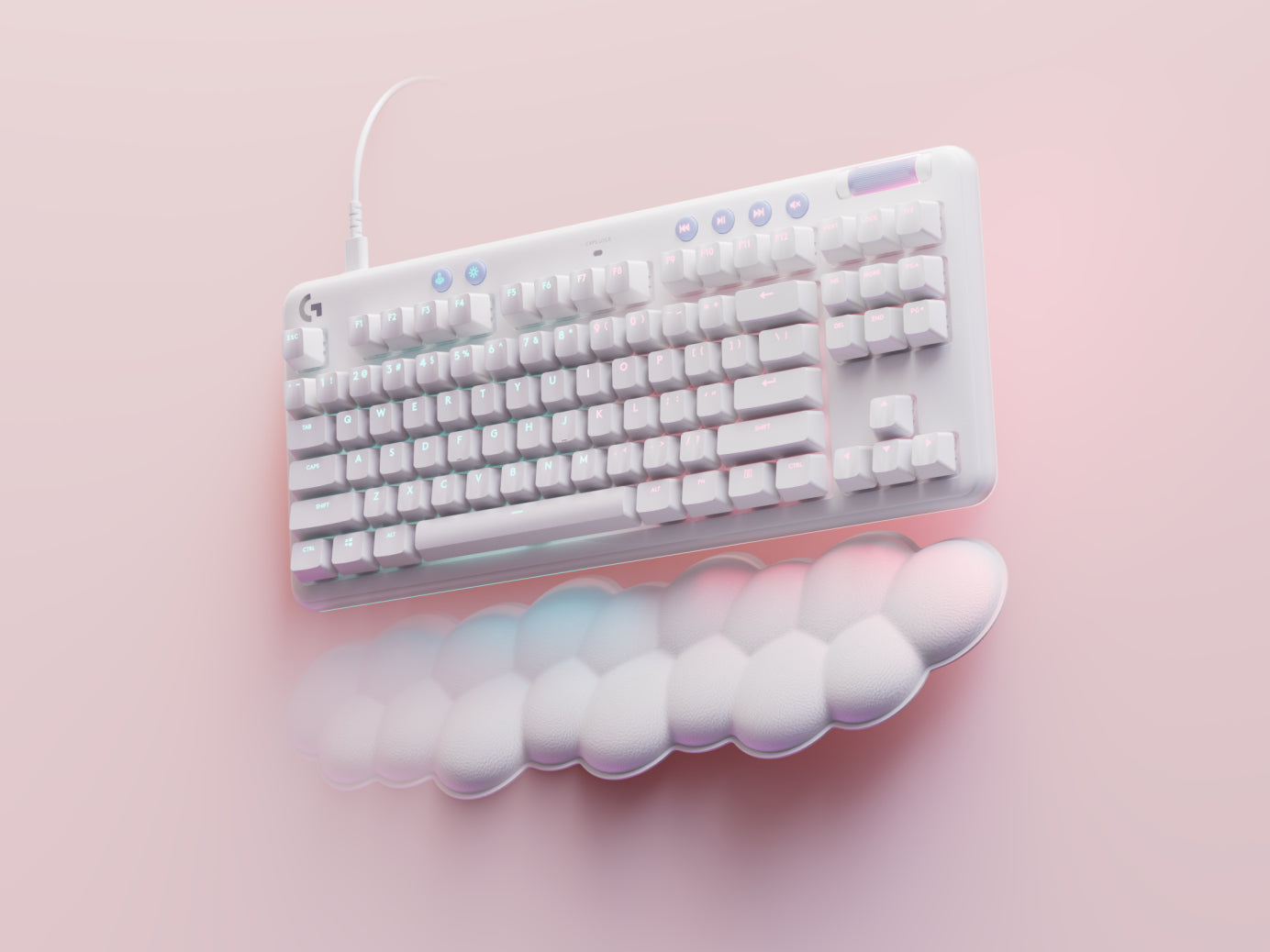 Logitech G G713 – Gaming-Tastatur TKL – Mechanisch, RGB – Kabelgebunden, USB-C – QWERTY (Nordisch) – Weiss