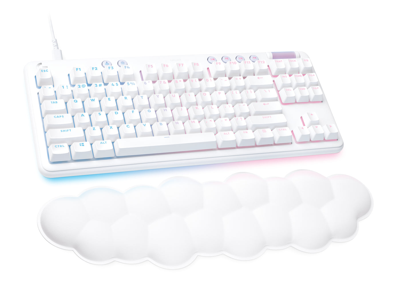 Logitech G G713 – Gaming-Tastatur TKL – Mechanisch, RGB – Kabelgebunden, USB-C – QWERTY (Nordisch) – Weiss