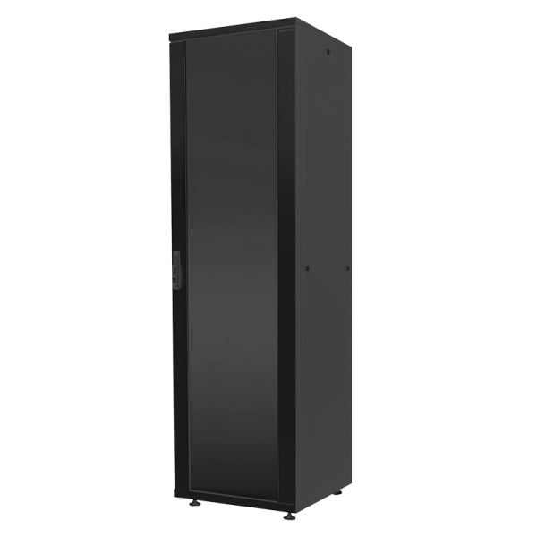 LogiLink D22E68B – 19" Netzwerkschrank 22U, abschliessbar, 600 × 800 × 1144 mm, schwarz, Stahl