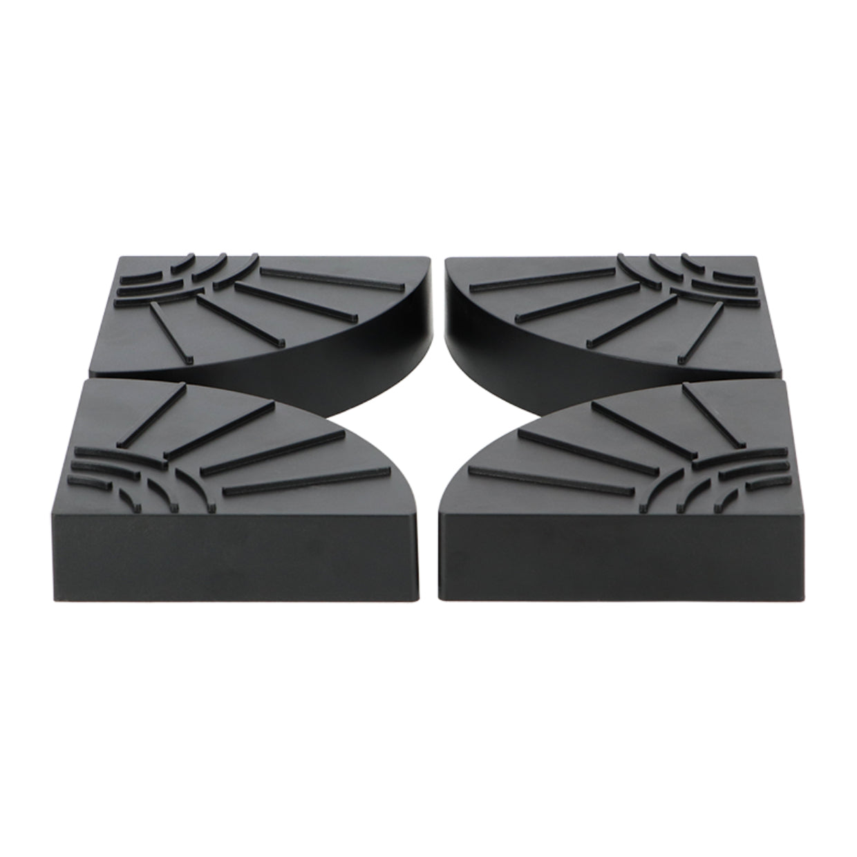 Esschert Design Pflanzenwagen – Kunststoff – Schwarz – Ø 105 × 29 mm – 4 Stück