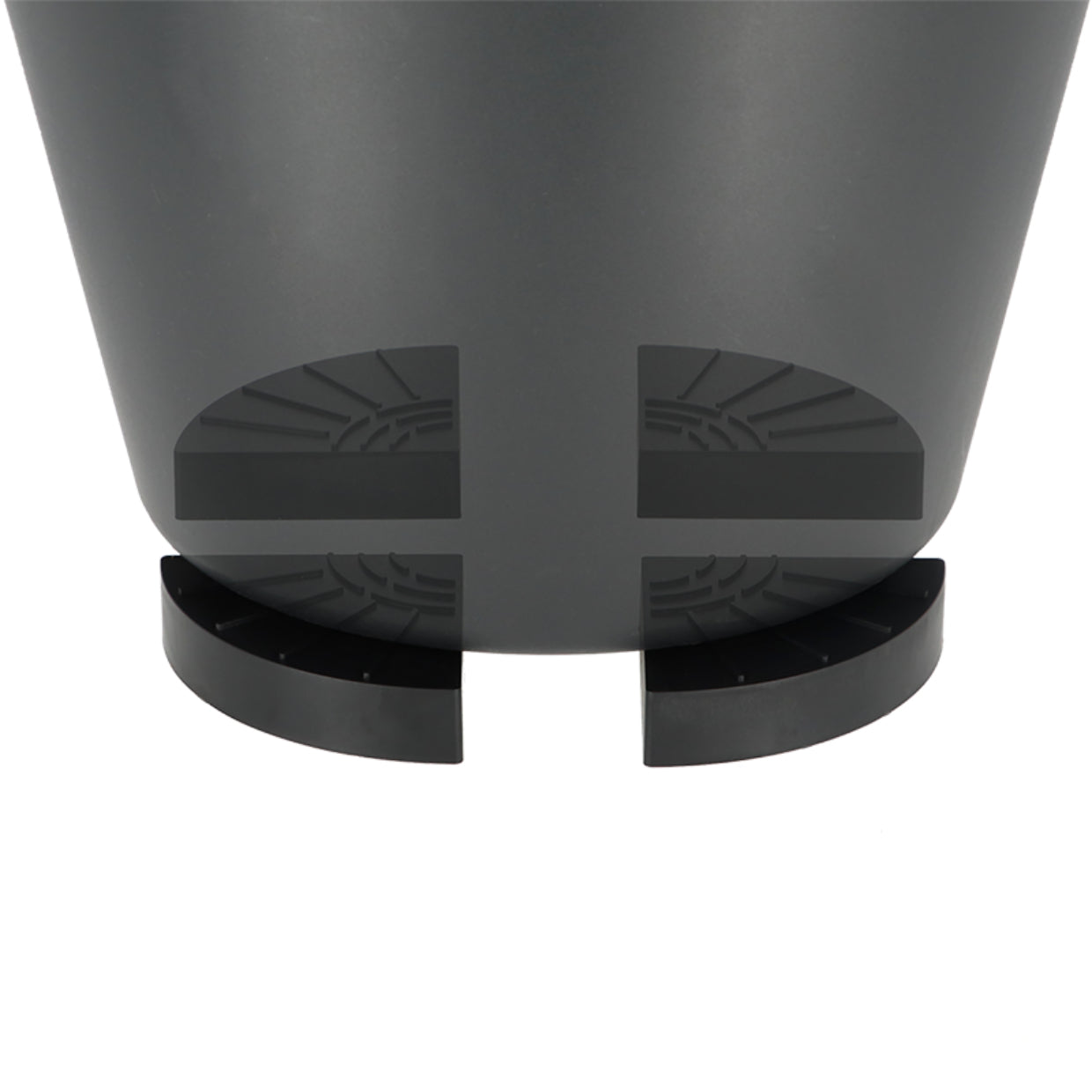 Esschert Design Pflanzenwagen – Kunststoff – Schwarz – Ø 105 × 29 mm – 4 Stück