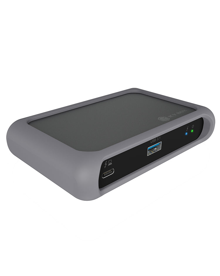 ICY BOX IB-HUB801-TB4 Thunderbolt-Hub – Thunderbolt 4, 1× USB-A, 85 W PD, TB4 × 3, für Windows/Mac