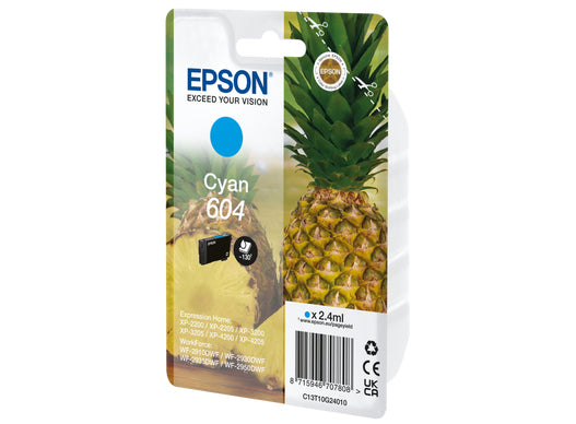 Epson Tintenpatrone 604, Cyan, 2,4 ml