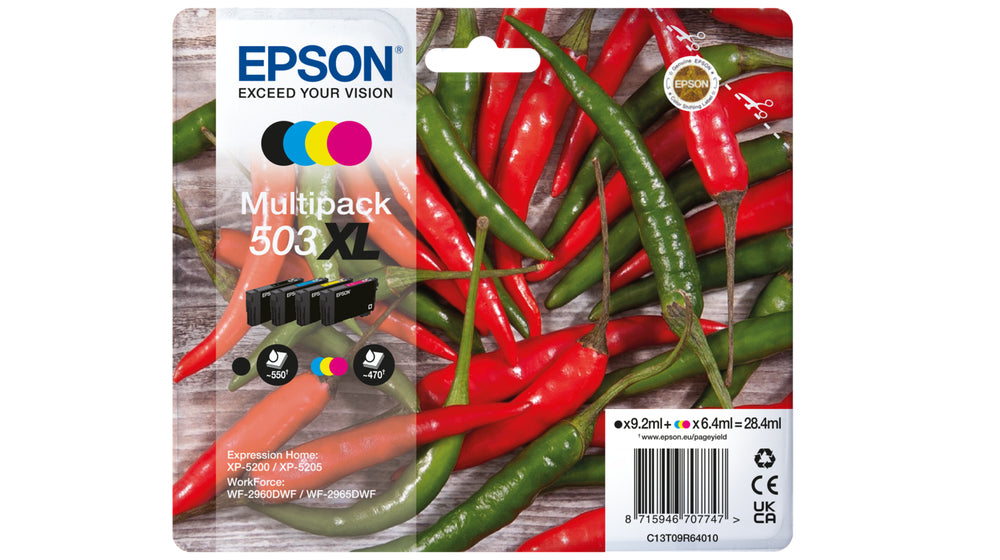 Epson Tintenpatronen-Multipack 503XL (T09R64010), CMYK, Original – für InkJet-Drucker