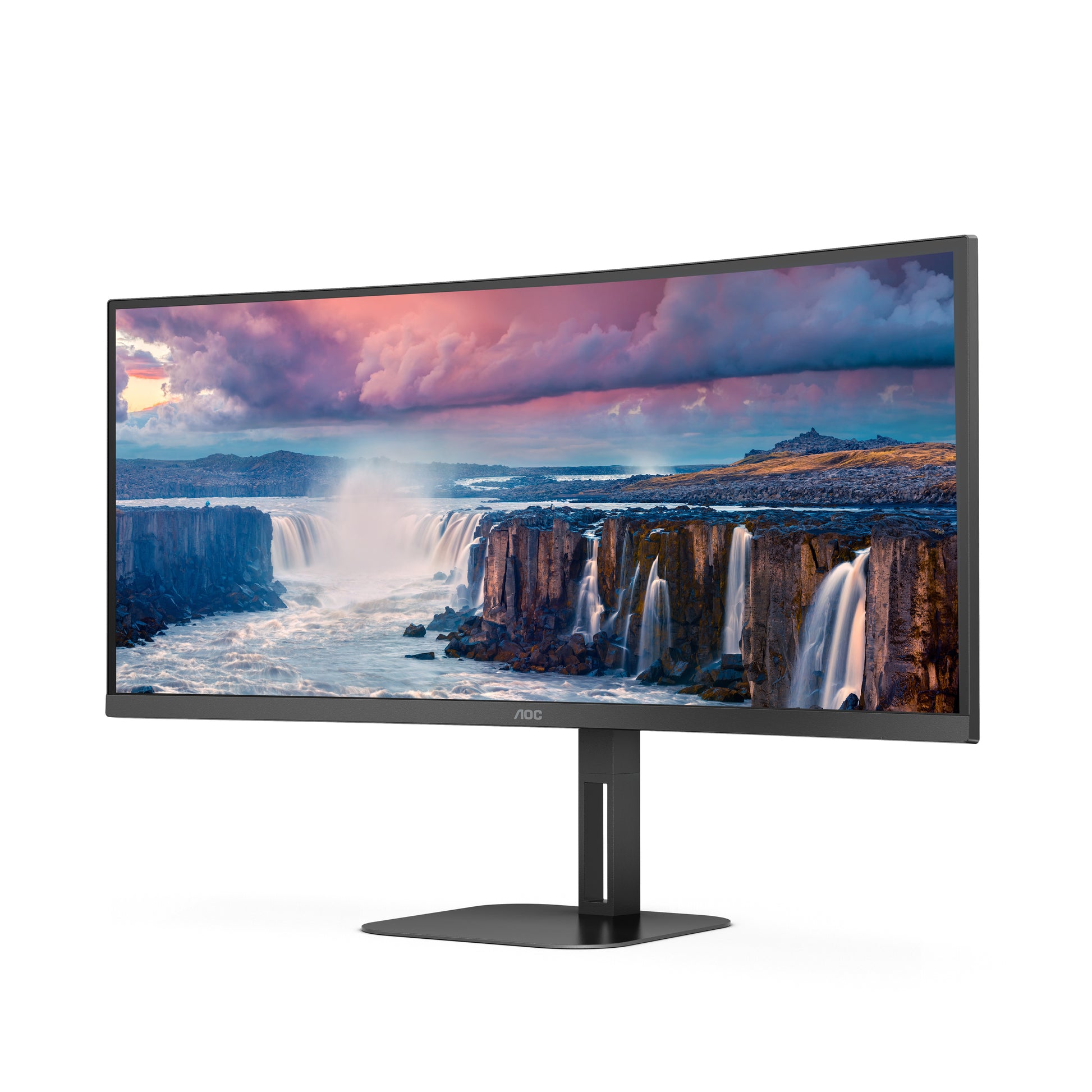 AOC CU34V5C/BK – 34" Curved, 3440 × 1440 (UWQHD), VA, 100 Hz, USB-C 65 W
