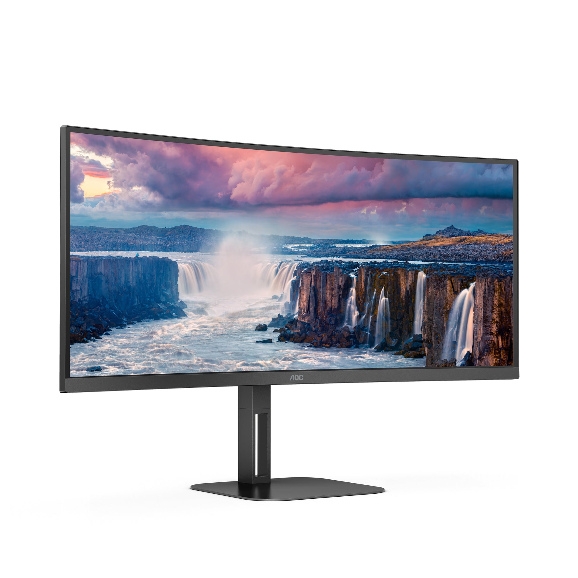 AOC CU34V5C/BK – 34" Curved, 3440 × 1440 (UWQHD), VA, 100 Hz, USB-C 65 W