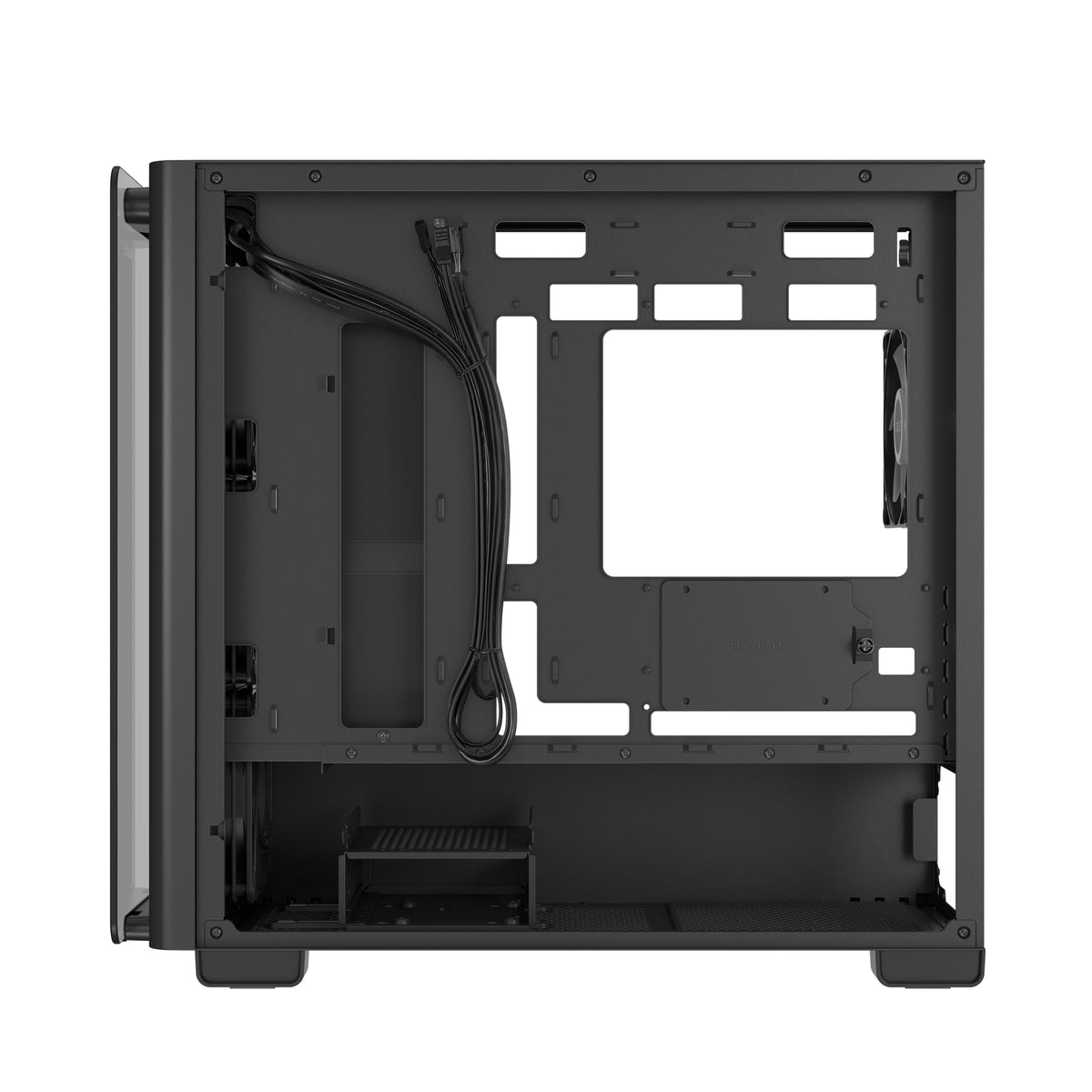 ASUS A23 PLUS TG – PC-Gehäuse – Micro-ATX/Mini-ITX, 7 Lüfterplätze, 3×2,5", 2×3,5", Sichtfenster, Schwarz