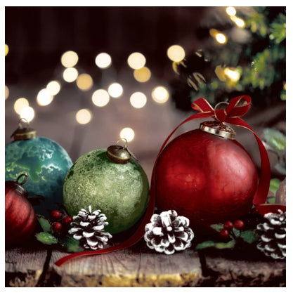 Paper + Design Servietten Classic Baubles – mehrfarbig – 33 × 33 cm, 3-lagig – 20 Stück