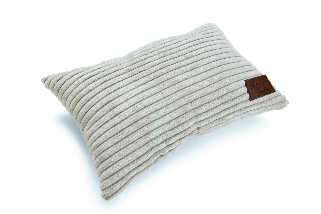 Designed by Lotte Geripptes Kissen (Tierbett) – 35 × 23 × 6 cm, Samt, Bezug abnehmbar, waschbar bei 30 °C