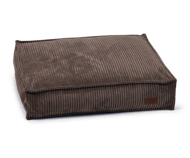 Designed by Lotte Sitzkissen – 70 × 55 × 15 cm, abnehmbarer Bezug, Samt, braun