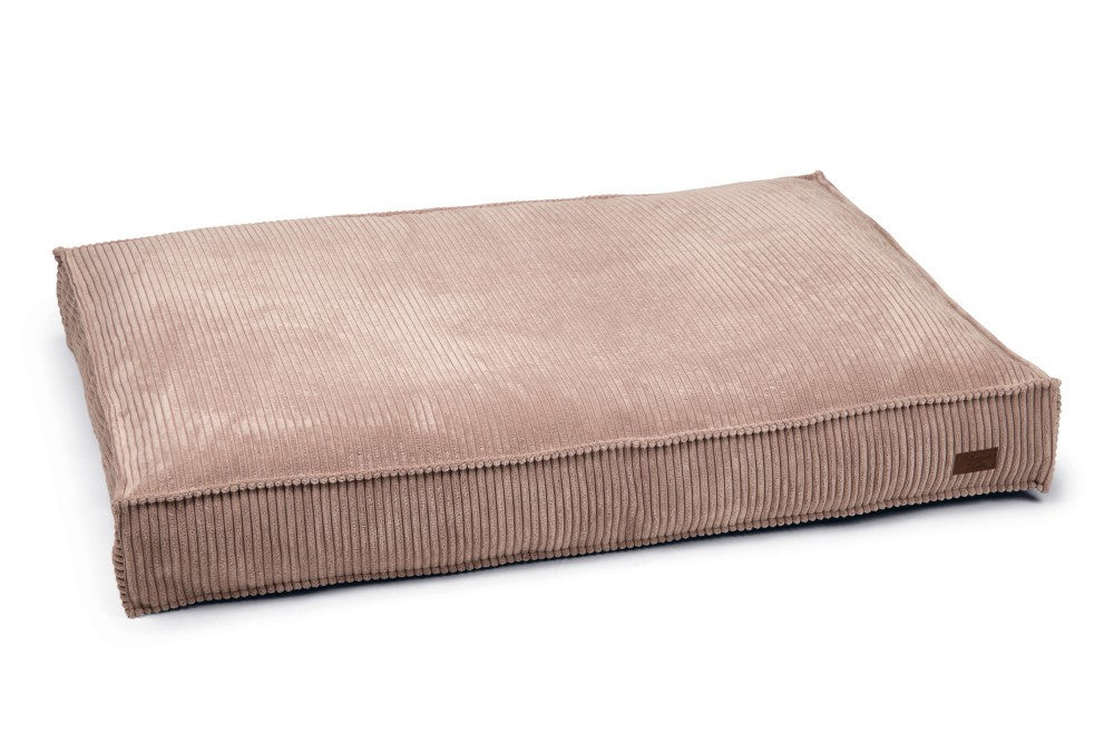 Designed by Lotte Liegekissen Ribbed – 120 × 80 cm, 15 cm, Samt, abnehmbar, waschbar bei 30 °C, Rosa