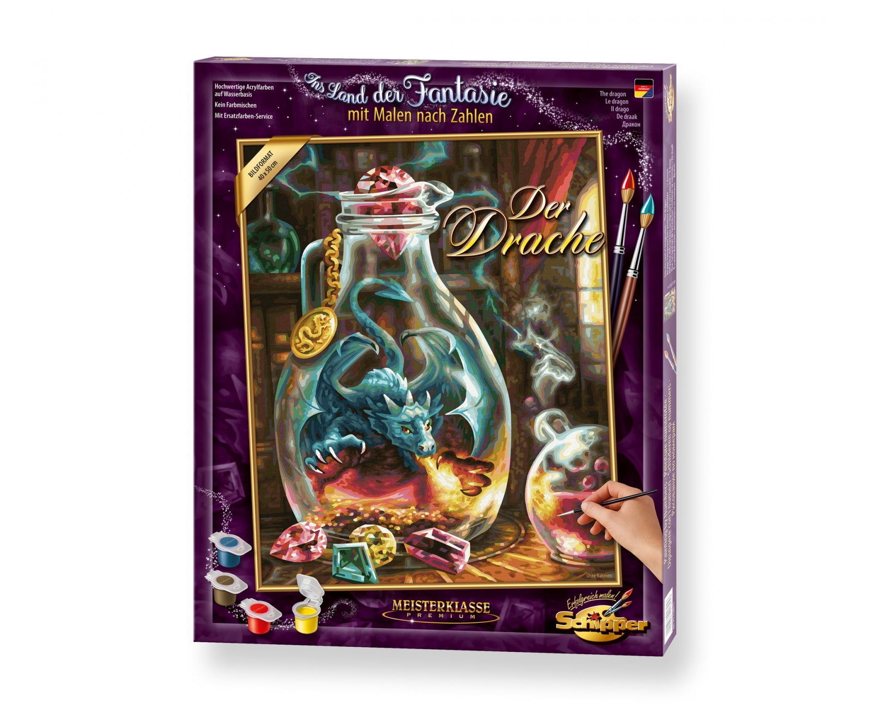 Schipper Malen-nach-Zahlen-Set Der Drache – 40 × 50 cm – ab 14 Jahren