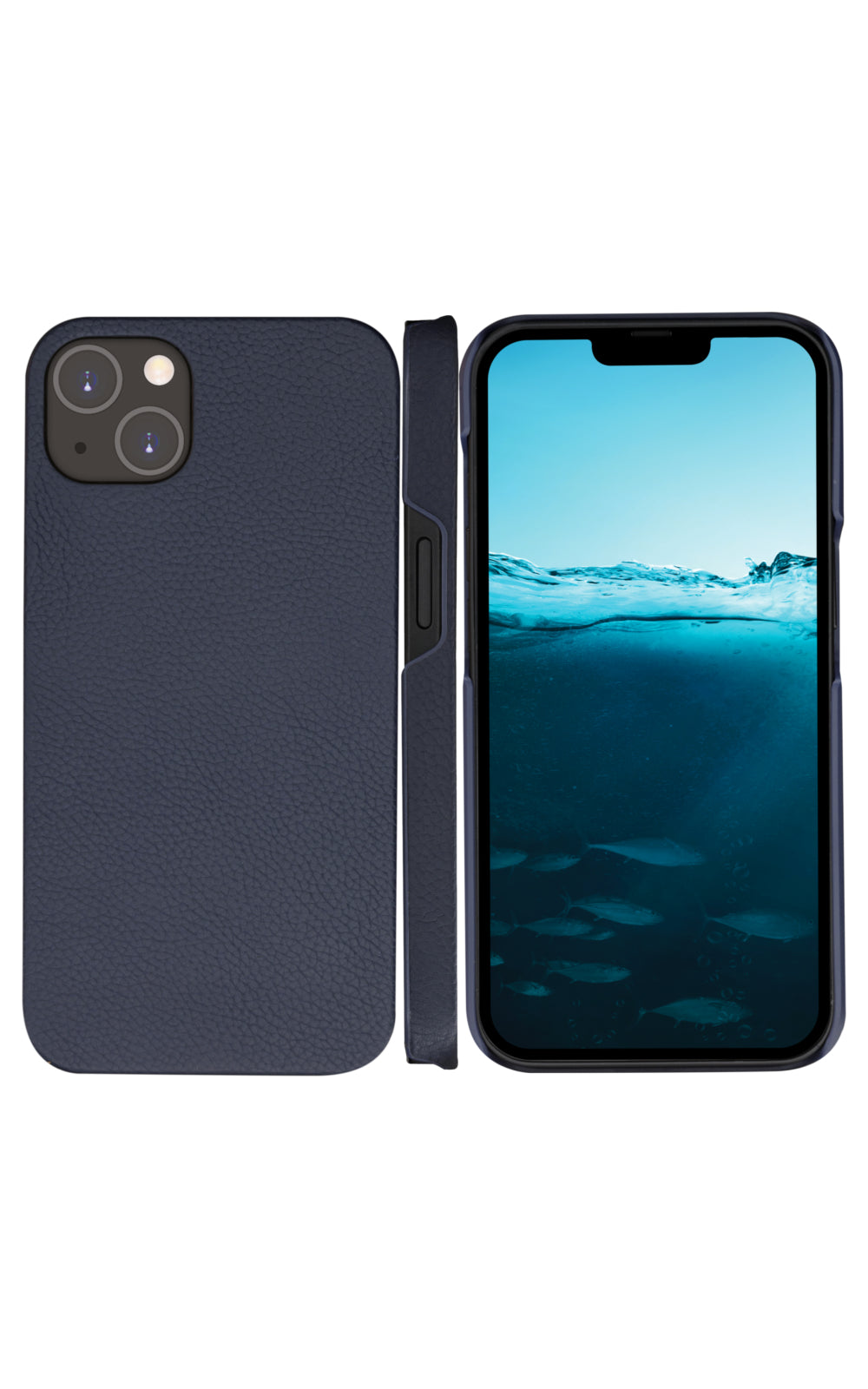 dbramante1928 Wallethülle – für Apple iPhone 14, 3 Kartenfächer, Leder, Blau