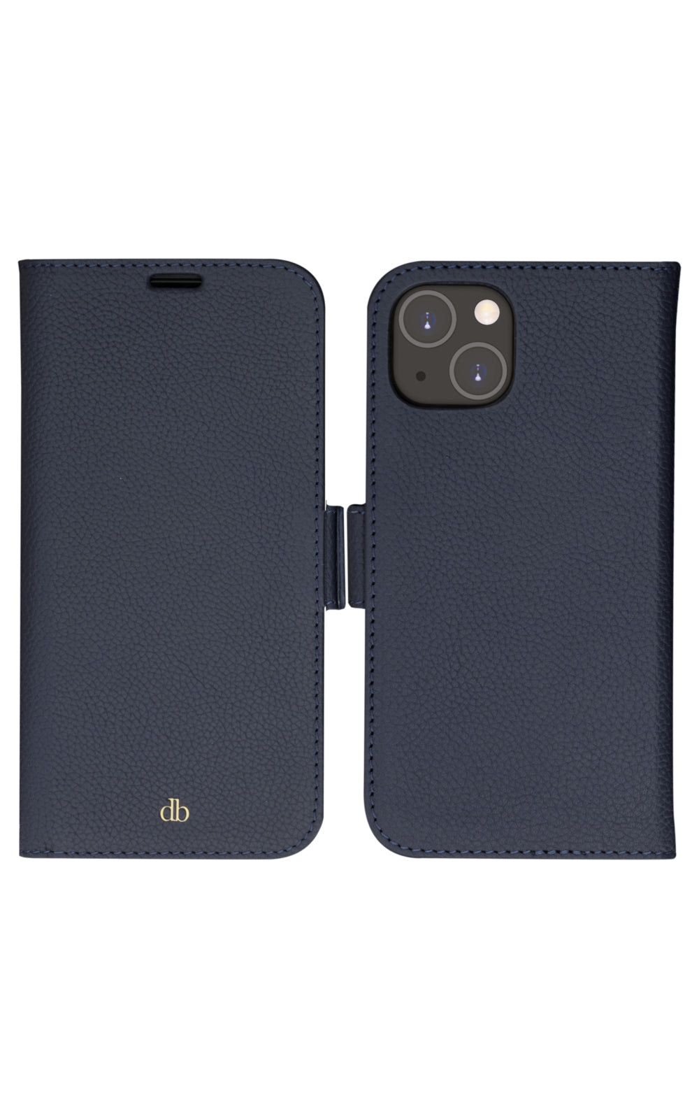 dbramante1928 Wallethülle – für Apple iPhone 14, 3 Kartenfächer, Leder, Blau