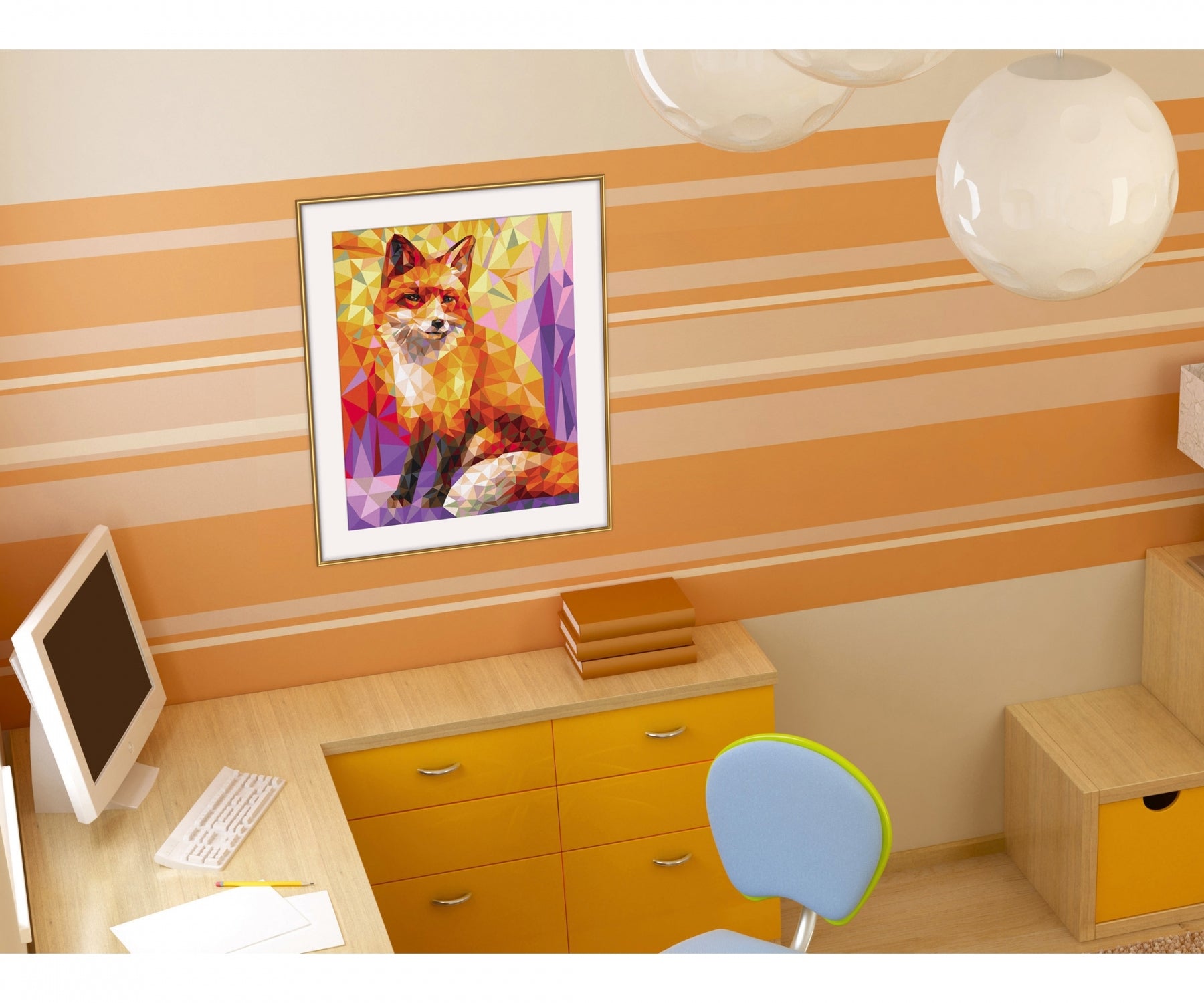 Schipper Polygon Art – Malen-nach-Zahlen-Set – Fuchs – Schimmernd – ab 14 Jahren