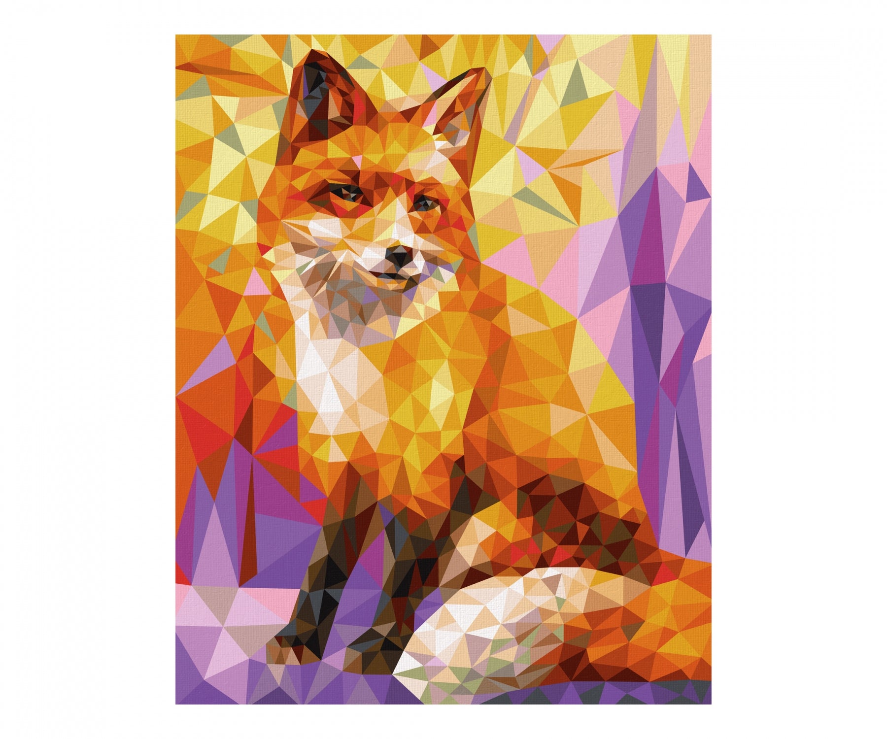 Schipper Polygon Art – Malen-nach-Zahlen-Set – Fuchs – Schimmernd – ab 14 Jahren