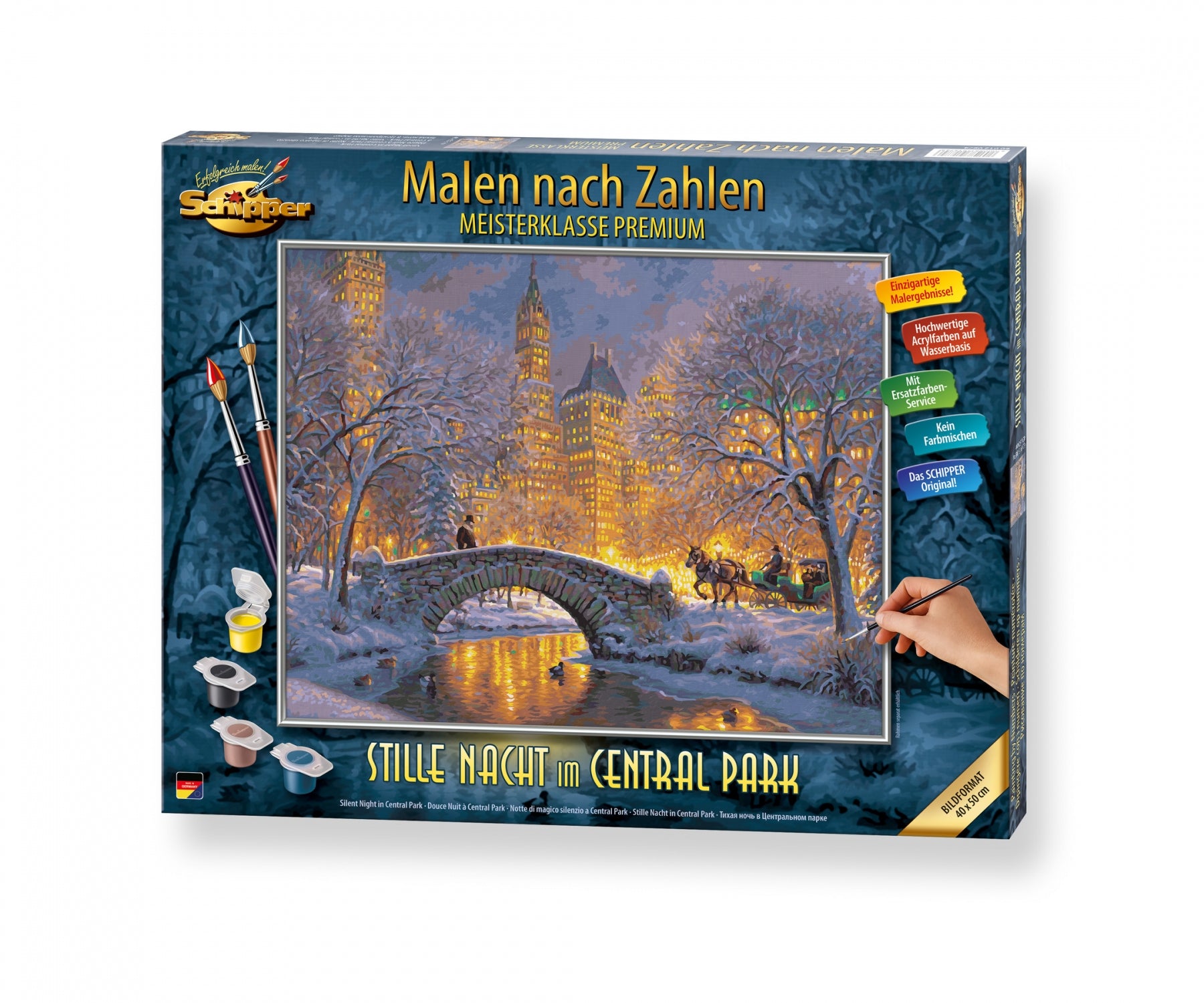 Schipper Malen-nach-Zahlen-Set – Stille Nacht im Central Park – 40 × 50 cm – ab 14 Jahren
