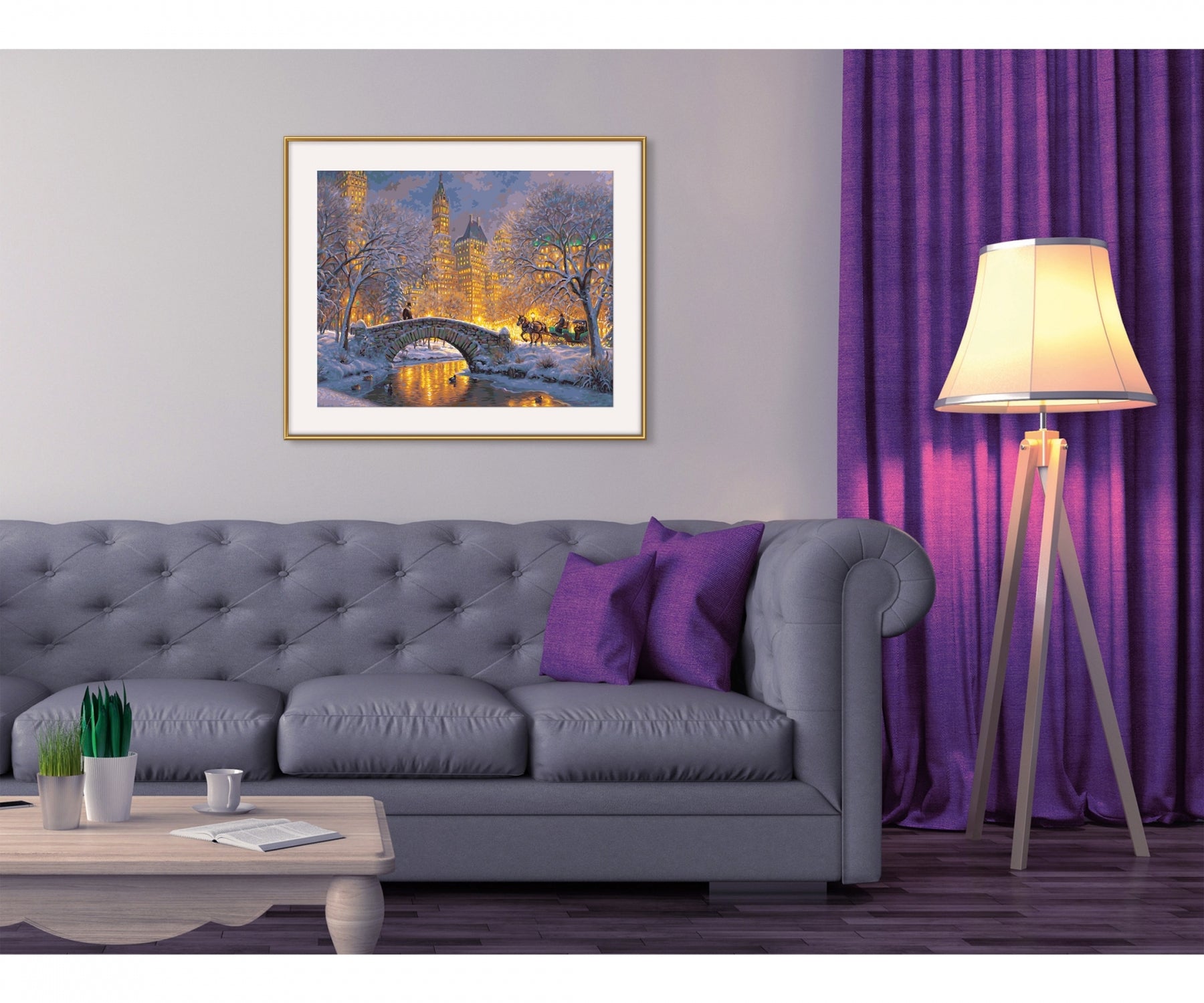 Schipper Malen-nach-Zahlen-Set – Stille Nacht im Central Park – 40 × 50 cm – ab 14 Jahren