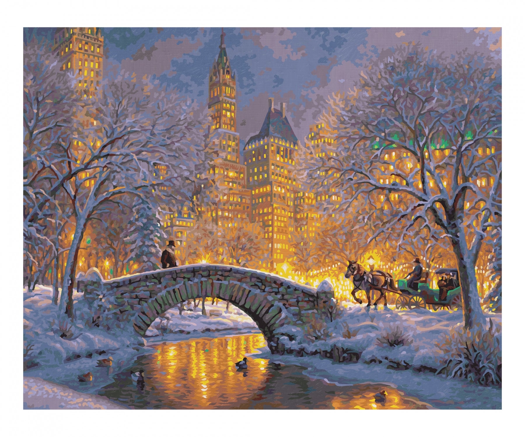 Schipper Malen-nach-Zahlen-Set – Stille Nacht im Central Park – 40 × 50 cm – ab 14 Jahren