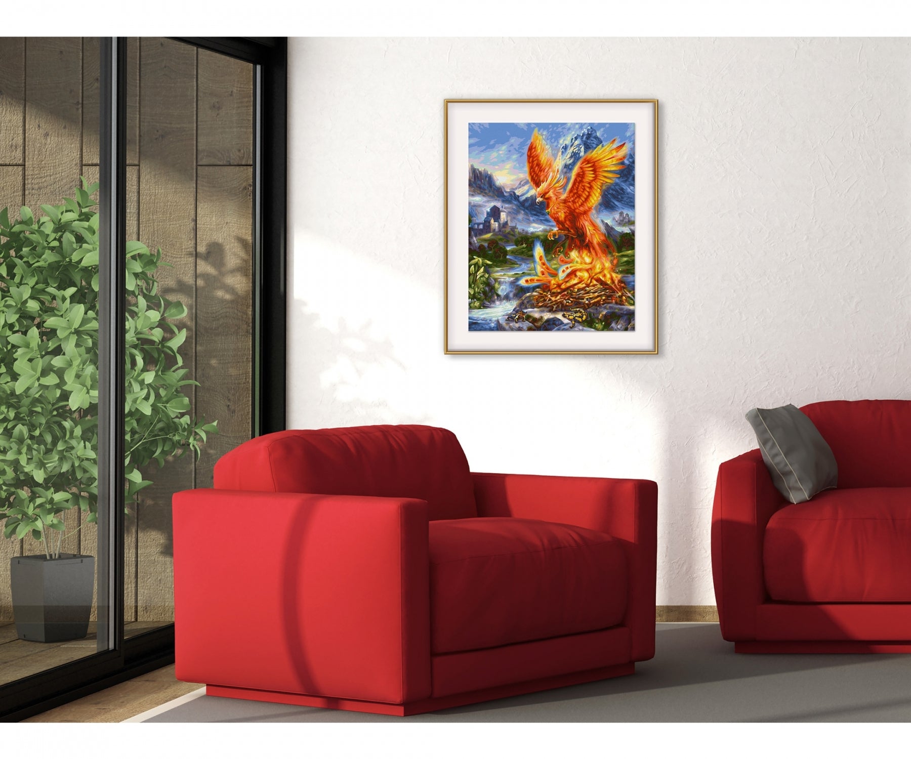 Schipper Malen-nach-Zahlen-Set – Phönix aus der Asche – 40 × 50 cm – ab 14 Jahren