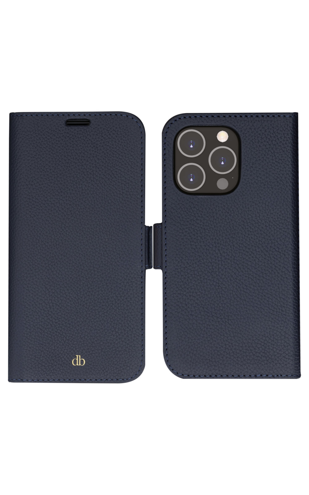 dbramante1928 New York – Wallethülle – für Apple iPhone 14 Pro, 3 Kartenfächer, Leder, Blau